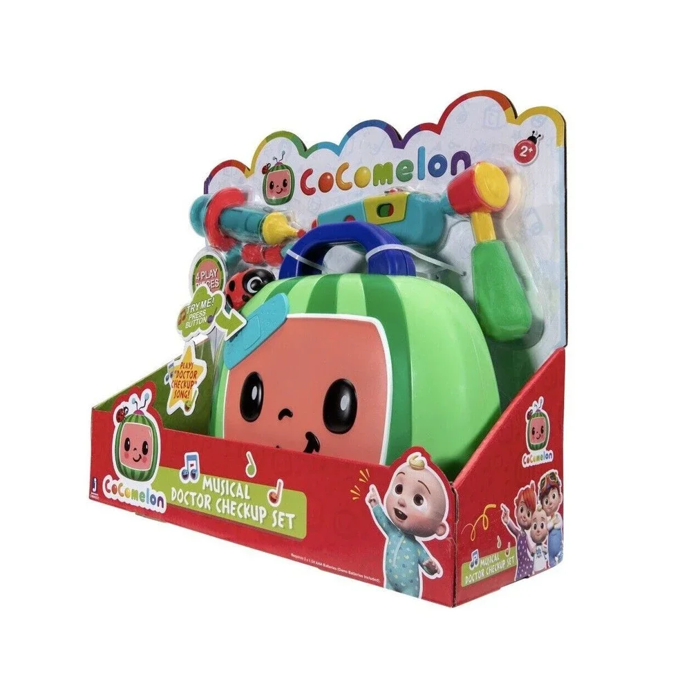 Cocomelon Musical Doctor Checkup Set Case 4 Play Pieces With Sound & Dr Song-NIB
